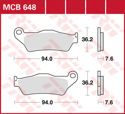 TRW Brake Pad TRW MCB648 MCB648
