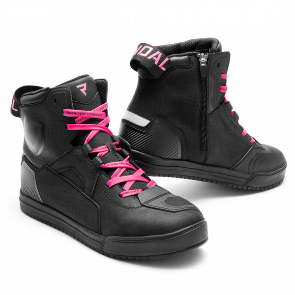 Rebelhorn dames mc-shoes Vandal II zwart /roze