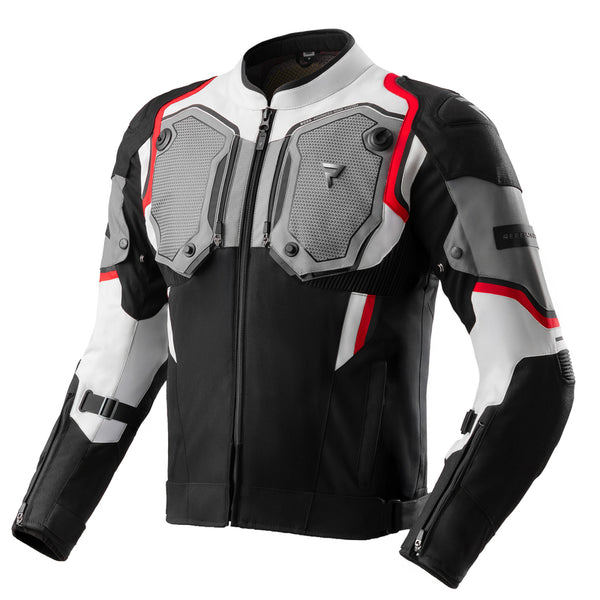 Rebelhorn Textile MC Jacket Borg II zwart /grijs /rood
