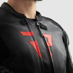 Rebelhorn Mc-Leather Jacket Veloce Black /Camo Gray