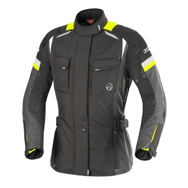Büse Dam Textile MC Jacket Breno Black /Flu