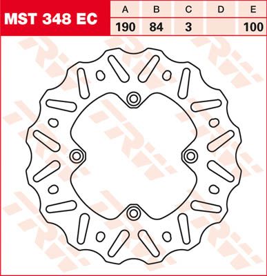 TRW Brake Rotor Fix Wave L/R MST348EC