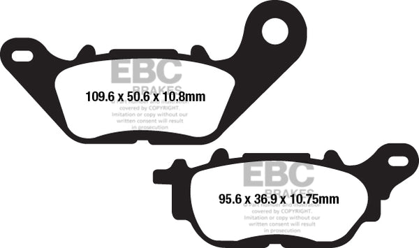 EBC Brake Pad FA ziet er organische FA662 uit