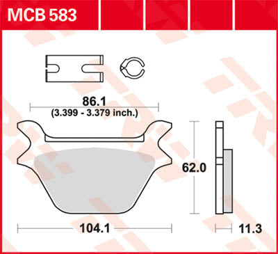 TRW Brake Pad TRW MCB583 MCB583