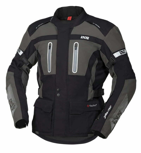 ixs textiel mc jas pacora st zwart /grijs