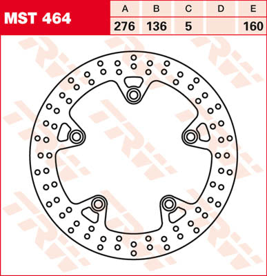 TRW Brake Rotor Fix Round L/R MST464