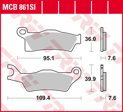 TRW Brake Pad Sinter Offroad MCB861SI