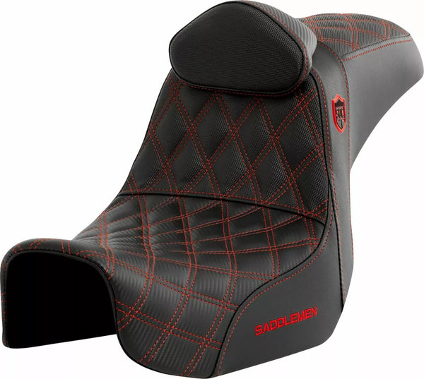 Saddlemen -stoel SDC Perf -gripper w/Br Red SC80604Redrt