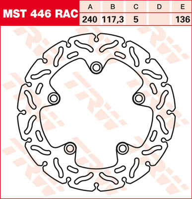 TRW Brake Rotor Fix Rac L/R MST446RAC