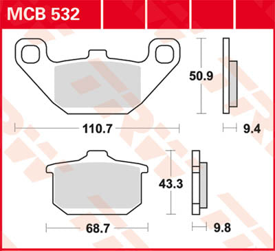 TRW BRAKE PAD TRW MCB532 MCB532