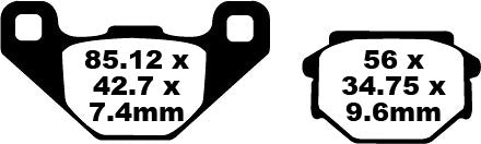 EBC Brake Pad FA ziet er organische FA382 uit