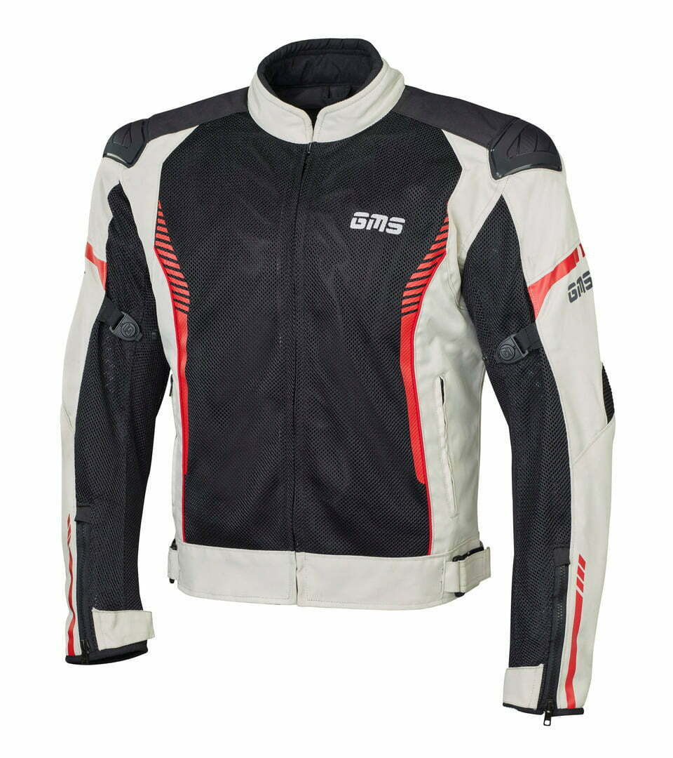 GMS Textiel MC Jacket Samu Mesh Gray /Black /Red