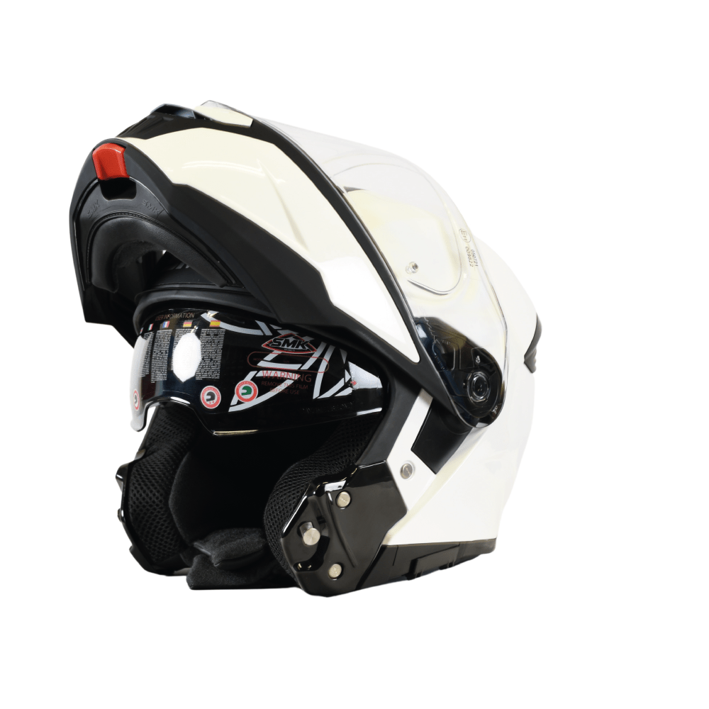 SMK Openable MC Helmet Gullwing White