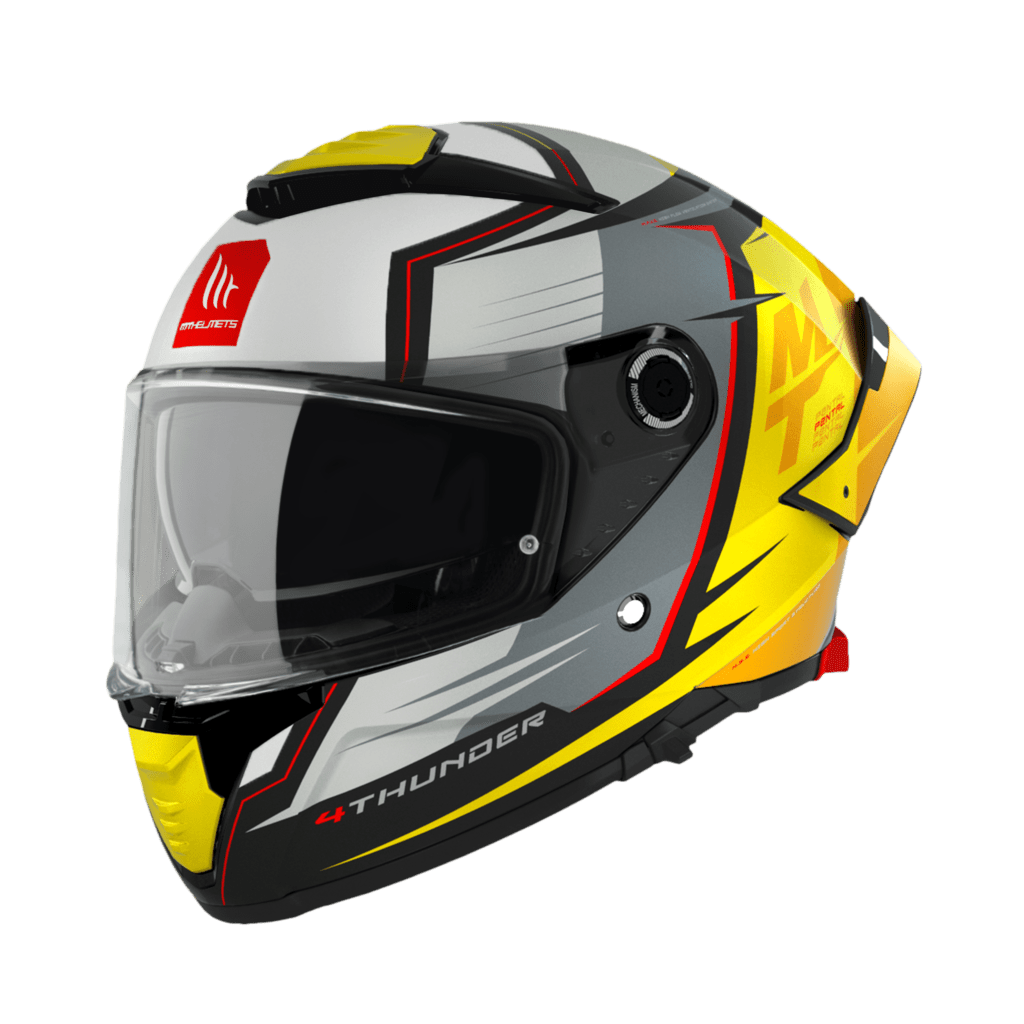 MT Helmets Integral Mc-Hjälm Thunder 4 SV Pental Pearl Gul