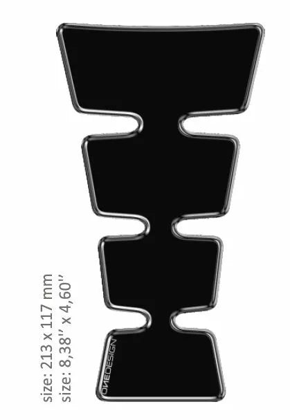 Oneedesign tank pad uni gouden vorm zwarte cgmaxbkp