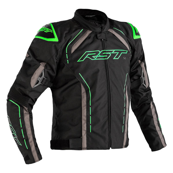 RST S-1 jas textiel zwart/grijs/neon groen maat xl 102559NEO-46