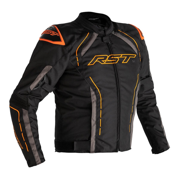RST S-1 jas textiel zwart/grijs/oranje maat m 10259org-42