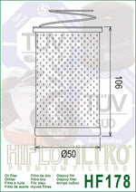 HIFLOFILTRO Oil Filter - HF178 HF178