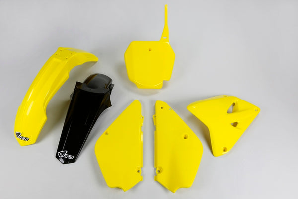 UFO Restyled Plastic Kit OEM -kleur (2016) Geel/zwart Suzuki RM85 Sukit405K@999d