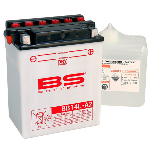BS Battery High Performance met Acid Package - BB14L -A2