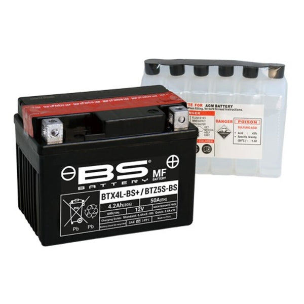 BS Battery Maintenance -vrije batterij met zuurpakket - BTX4L+ / BTZ5S