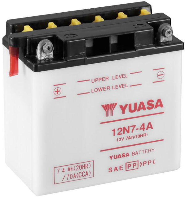 Yuasa -batterij conventioneel zonder zuurpakket - 12N7-4A