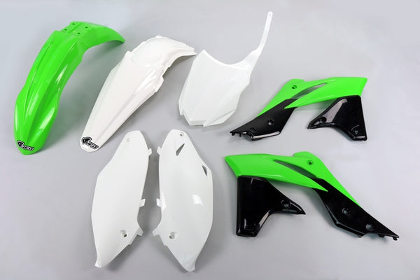 UFO Plastic Kit OEM-kleur (14-15) Groen/Wit/Black Kawasaki KX-F250 Kakit221@999