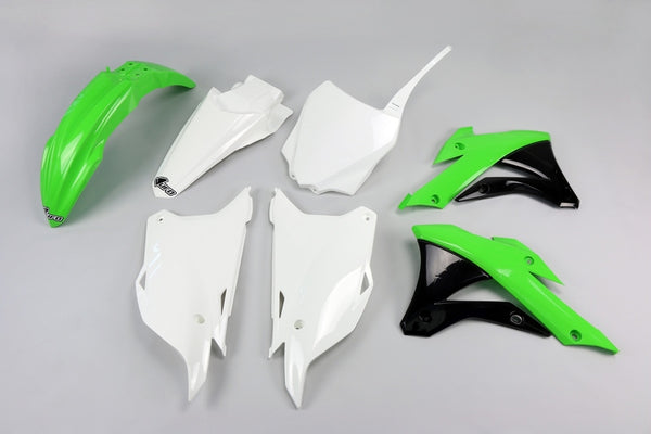 UFO Plastic Kit OEM -kleur (2014) Groen/wit/zwart Kawasaki KX85 Kakit22@999