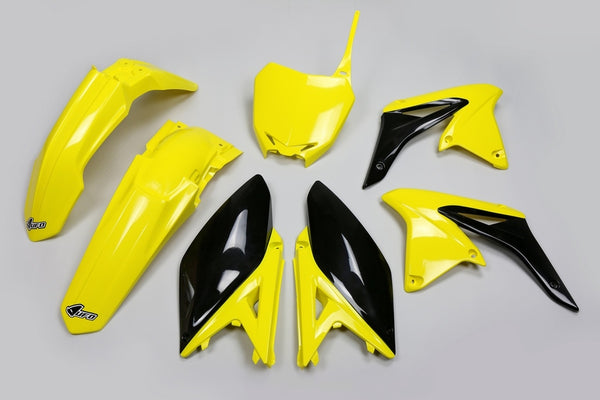 UFO Plastic Kit OEM-kleur (2017) Geel/zwarte Suzuki RM-Z250 Sukit416@999k