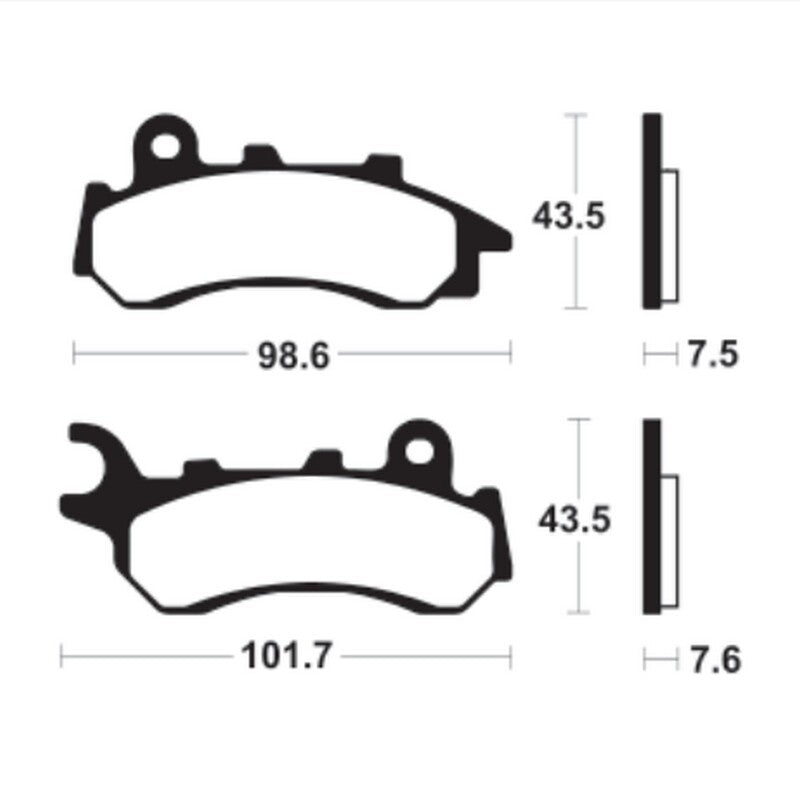 Tecnium Organic Brake Pads - ME464 (voor Nissin -remklauw) 1090542