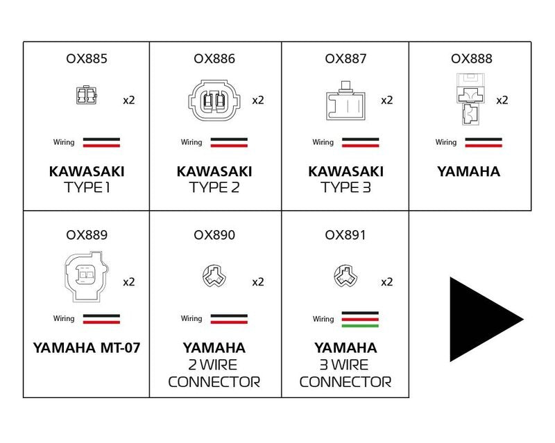 Oxford -indicatoradapterkabel - Yamaha 2 draadconnector OX890