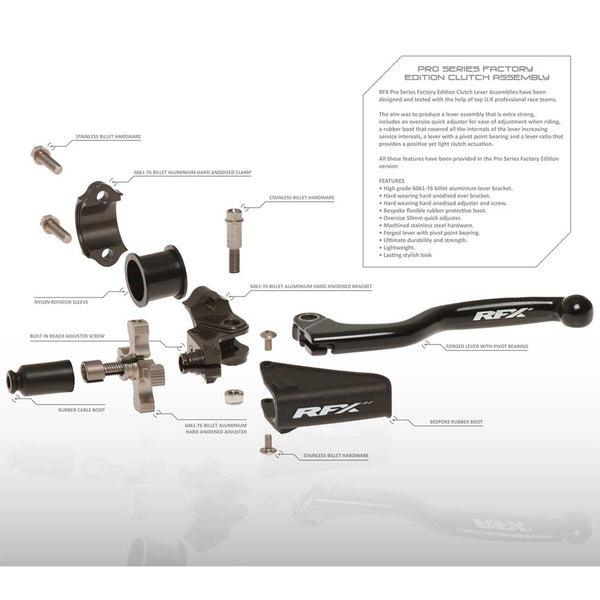 RFX Pro -koppelingsassemblage Vervanging Rubberlaars (zwart) met RFX Logo FXCA9060199BK