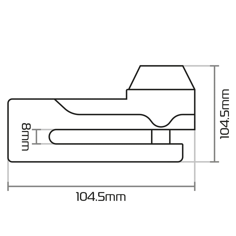 Oxford Titan Ø10mm Pin Disc Sock - Yellow LK486