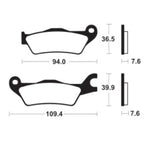 Tecnium Organic Brake Pads - MA451 1122632