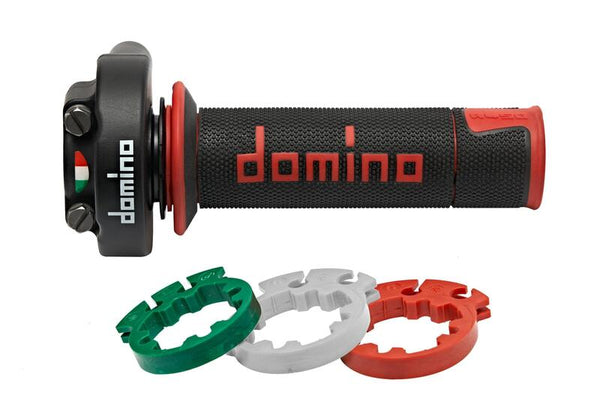 Domino gasregeling korte slag XM2 met A450 grepen - zwart/rood 5536.03-00