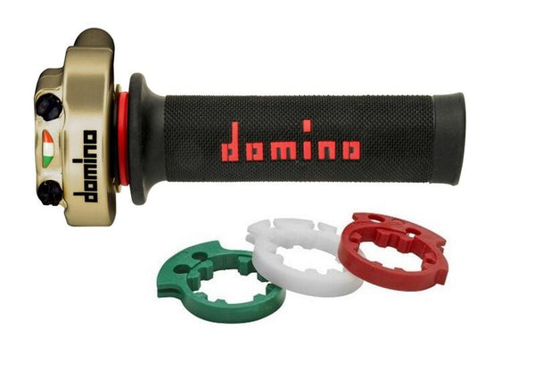 Domino gasregeling korte slag XM2 - goud/zwart 3846.03-01