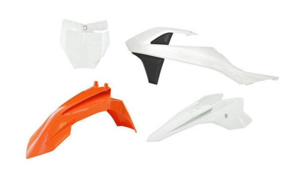 Racetech Plastic Kit-4 parts Black & White for KTM R-KitktM-AR2-050