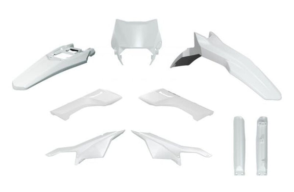 Racetech Plastic Kit 6 Parts-White R-Kitsur-BN0-624