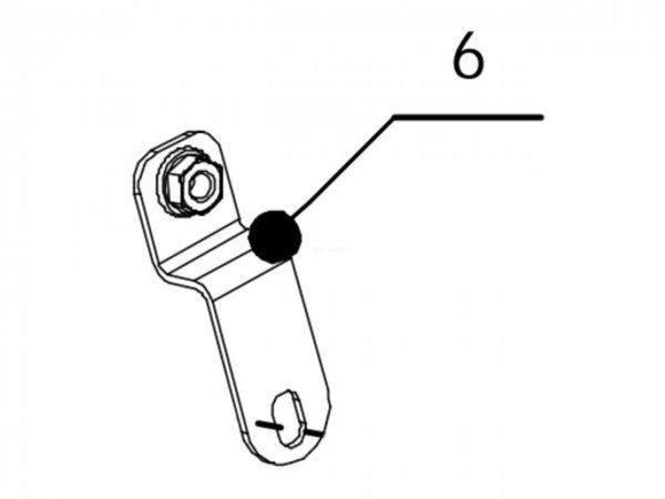 MIVV Spare Parts - Bracket 50.SS.1018.0 reservdel för avgassystem, metallfäste med bult för fordonstillbehör och montering.