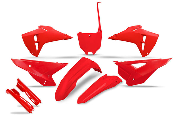 UFO Full Plastics Kit met Fork Guards - Red Hokit127F@070
