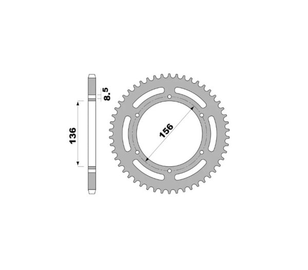 PBR standard rear sprocket - 420 4726 60 L5