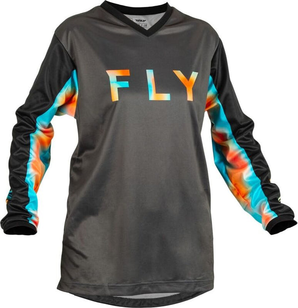 Fly Racing dames F-16 jersey grijs/roze/blauwe MD 376-821m