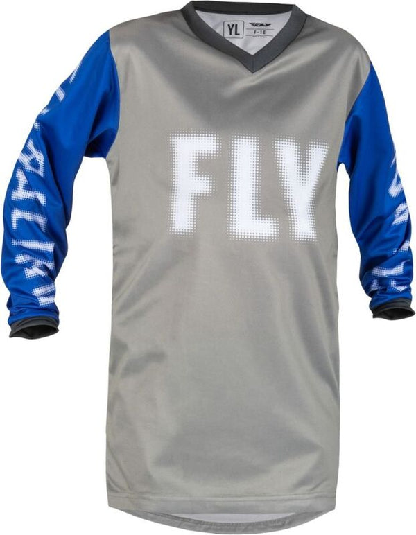 Fly Racing F-16 jeugdjersey-grijze/blauw 376-223YXS