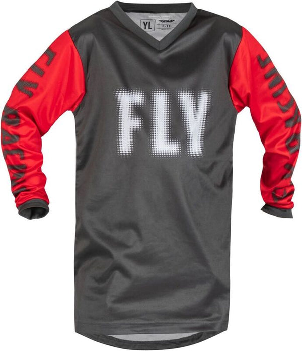Fly Racing F-16 jeugdjersey-grijze/rood 376-224YXS