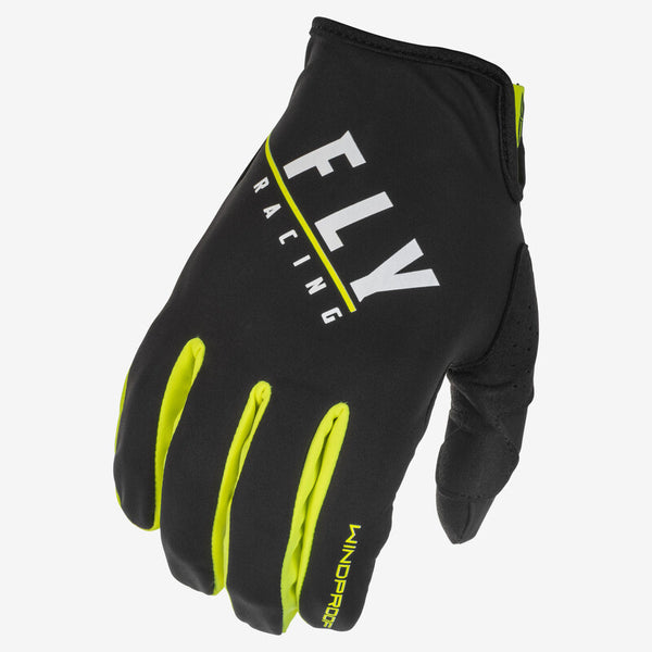 Fly Racing winddichte handschoenen - zwart/neon geel 371-14208