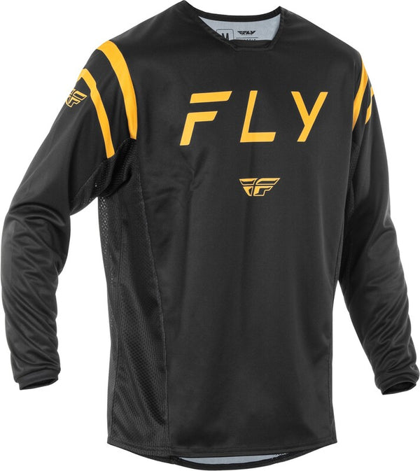 Fly Racing Kinetic Center Jersey - zwart/goud 378-520m