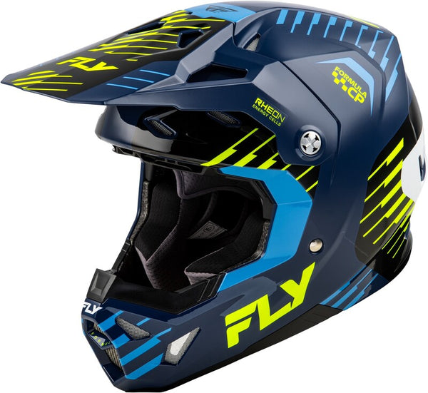 Fly Racing Formula CP Slice Helmet-Navy/Hi-Vis/White 73-00m