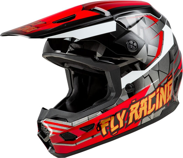 Fly Racing Kinetic Scorched Youth Helmet - Red/Black/White 73-8667ys