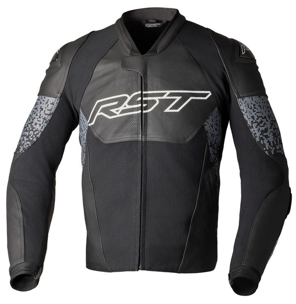 RST LEDER MC-JACKET PRO-serie SuperSport-K zwart /grijs