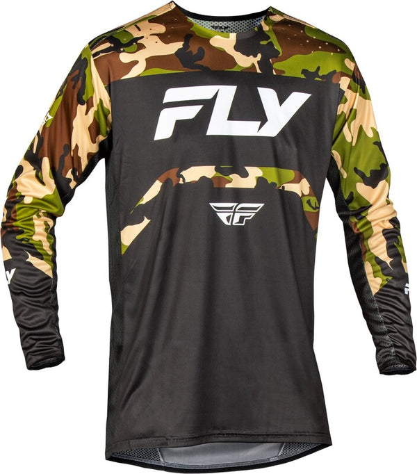 Fly Racing Rayce Bicycle Youth Jersey - Black/Camo 378-050YL